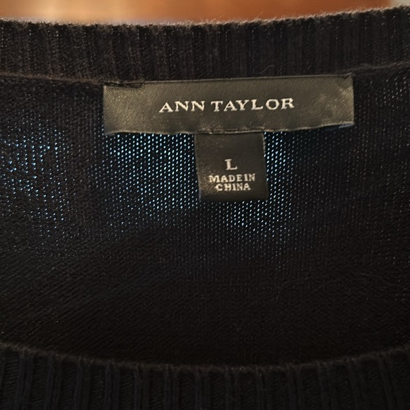 Black Ann Taylor jeweled sweater dress - Picture 2 of 3